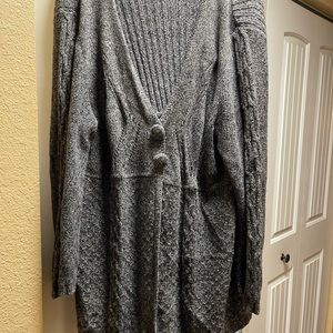 Gray woman’s cardigan